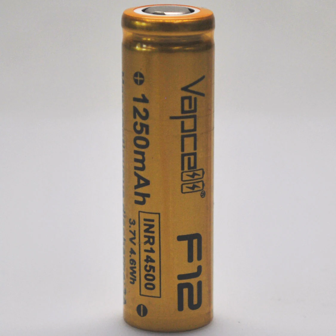 Vapcell F12 14500 3A Flat Top 1250mAh Battery - Genuine
