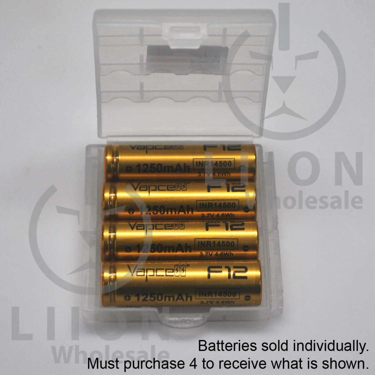 Vapcell F12 14500 3A Flat Top 1250mAh Battery - Genuine - Image 5