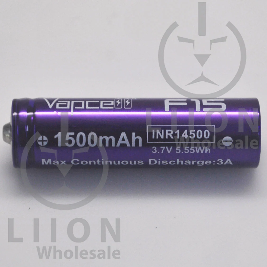 Vapcell F15 14500 3A Button Top 1500mAh Battery - Genuine - Image 2